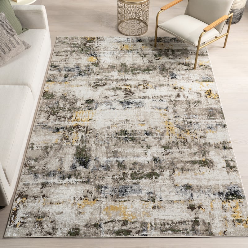 Nuloom Aaliyah SpinClean Casual Abstract Machine Washable Area Rug - 6'7" x 9' - Multicolor - Rectangle