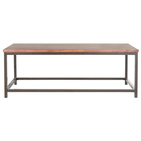SAFAVIEH Alec Distressed Maroon Coffee Table - 48
