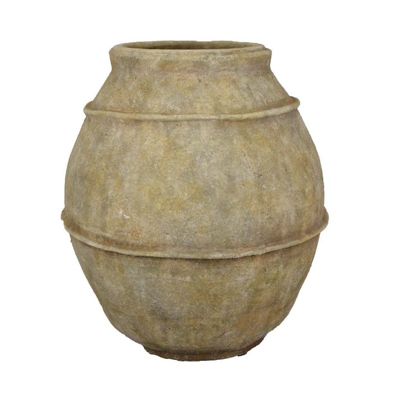 Lia Garden Planter, 23 Inch Round Pot, Earthy Brown Terracotta