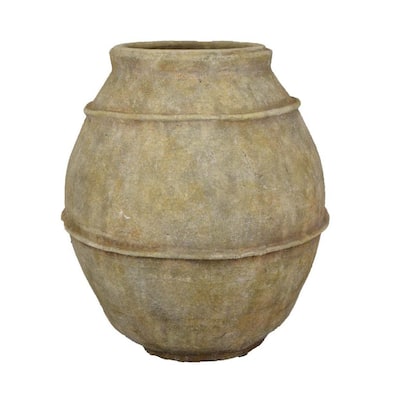 Lia Garden Planter, 23 Inch Round Pot, Earthy Brown Terracotta