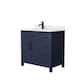 Option Dark Blue, Black Trim, White Cultured Marble Top