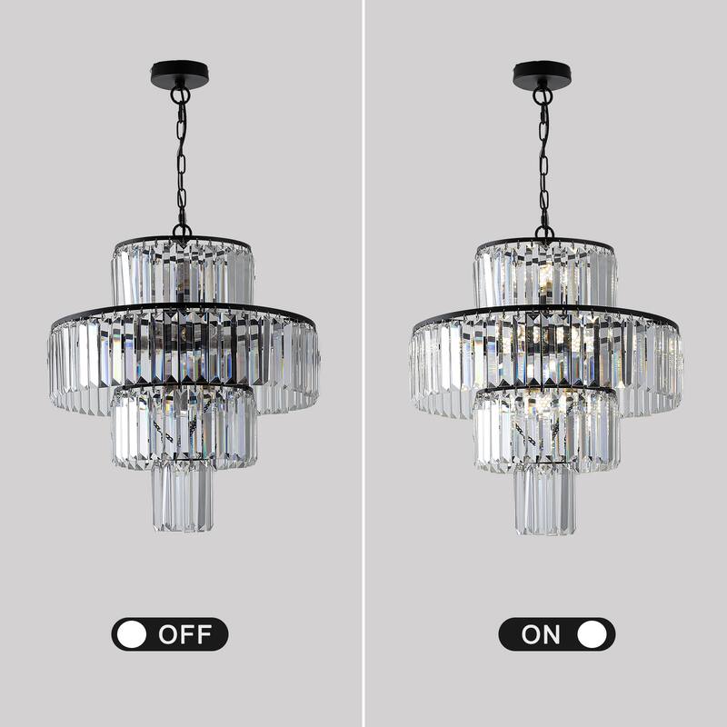 Luxury Crystal Chandelier Modern Chandeliers Lights Fixture Hanging Pendant Light Fixture for Dining Room Bedroom Living Room