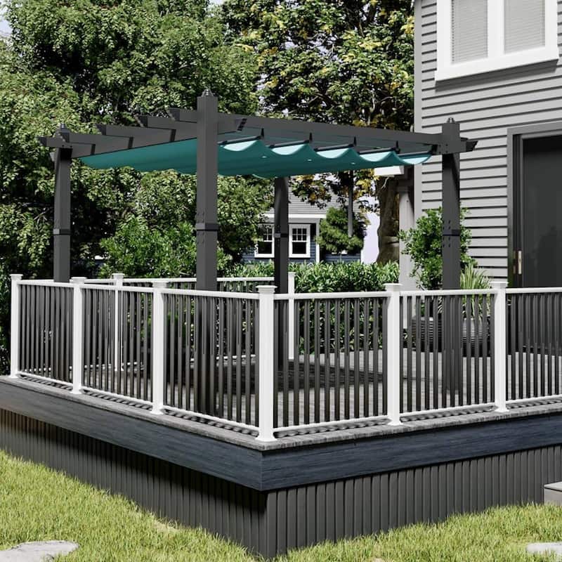 10x10 Ft Patio Outdoor Pergola and Gazebos for Existing Deck, Backyard Garden Porch