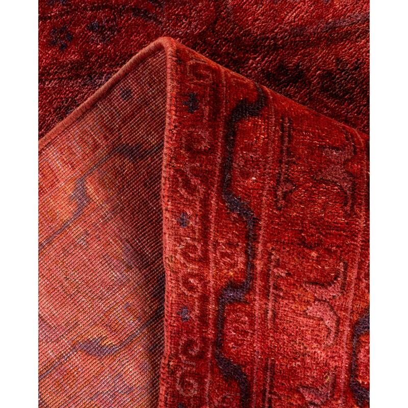 Overdyed One-of-a-Kind Hand-Knotted Area Rug - Pink - 9' 0" x 11' 10"