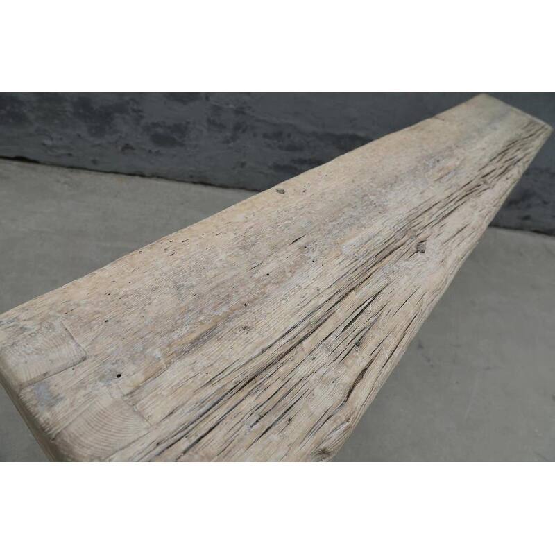 Vintage Waterfall Console Table Weathered Natural Approx.9-9.5ft Long