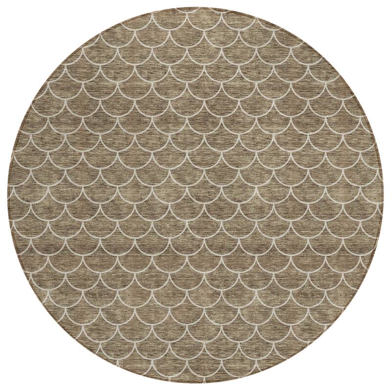 Machine Washable Indoor/ Outdoor Chantille Modern Geo Rug
