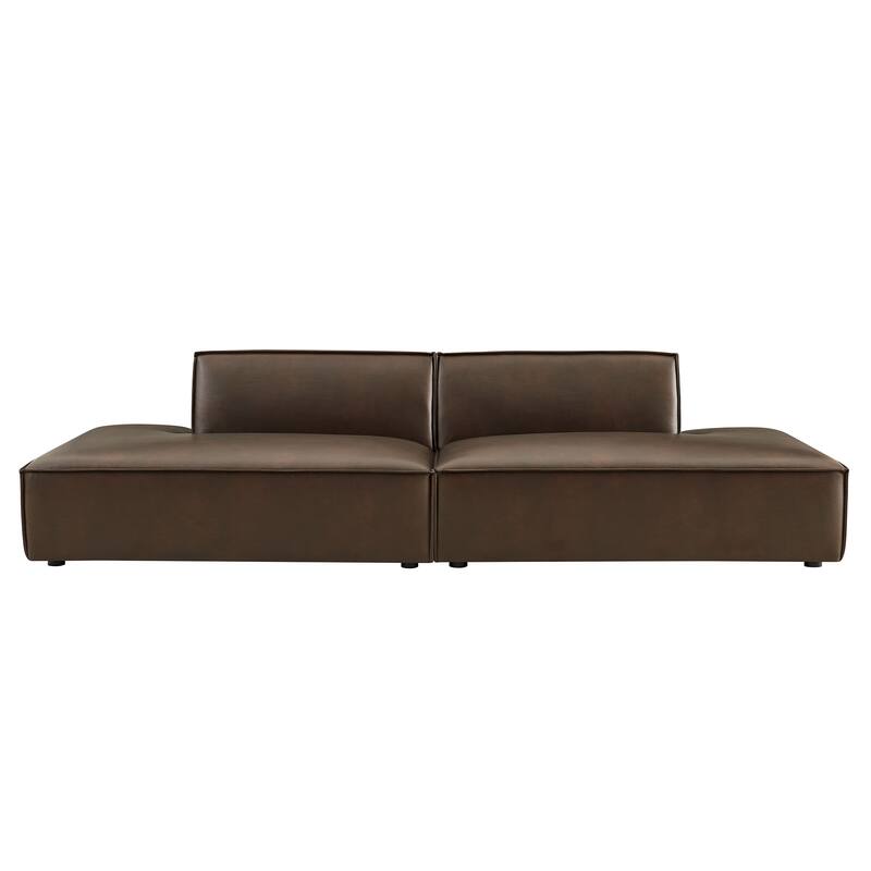 Restore 2-Piece Vegan Leather Modular Loveseat