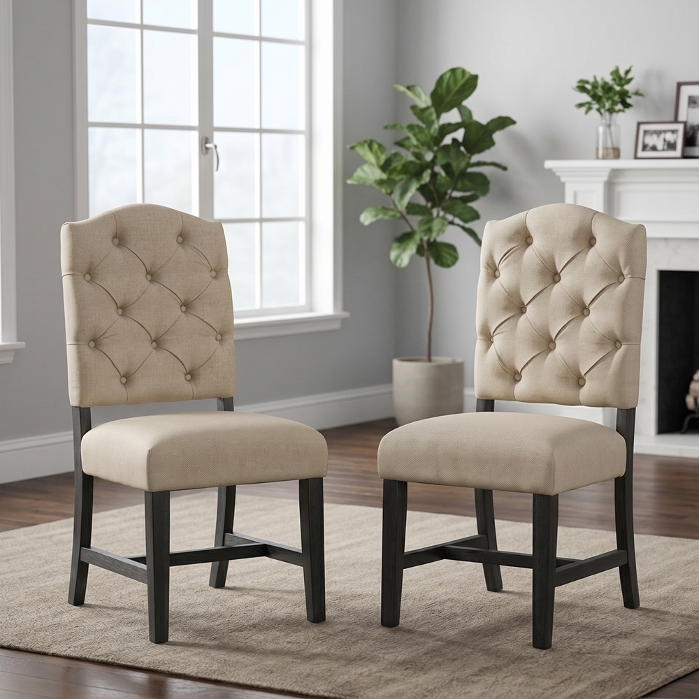 Retro Style Dining Chair Upholstered Chairs for Dining Room and Living Room