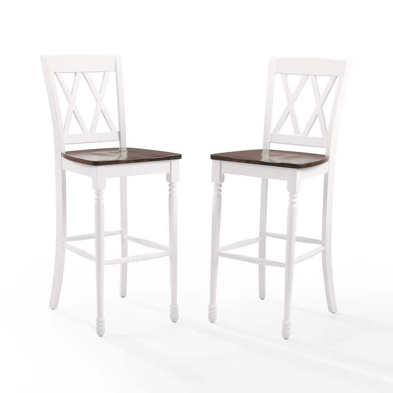 Crosley Shelby 2Pc Bar Stool Set - 18 "W x	21.75 "D x 46.5 "H