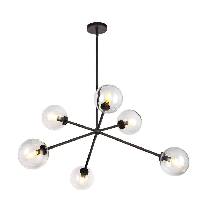 Alora Lighting CH549640 Cassia 6 Light 40" Wide Sputnik Chandelier