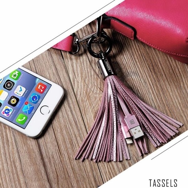 Leather Tassel 8 Pin Lightning to USB Cable Sync Data Charger Apple iPhone iPad