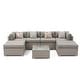 preview thumbnail 27 of 32, COSIEST 7-Piece Outdoor Patio Wicker Sectional Sofa with Coffee Table