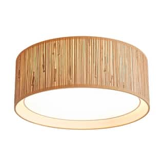 MLiAN 15.7" 3-Light Indoor Fabric Flush Mount Ceiling Light