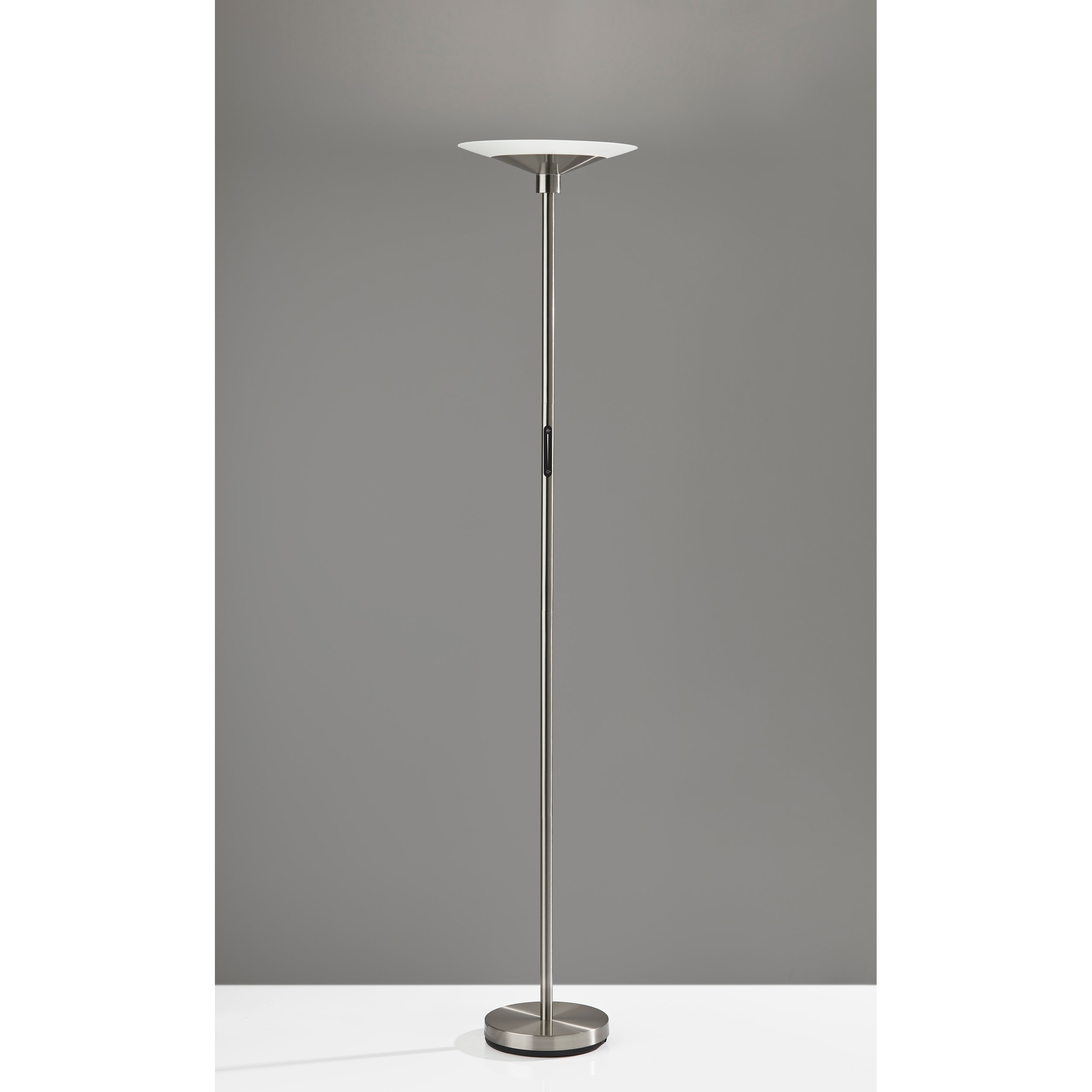 Adesso 5121 22 Solar 71 Inch 24 Watt Brushed Steel LED Torchiere