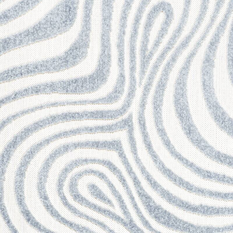 JONATHAN Y Nordby Abstract Groovy Striped Light Blue/Ivory Area Rug