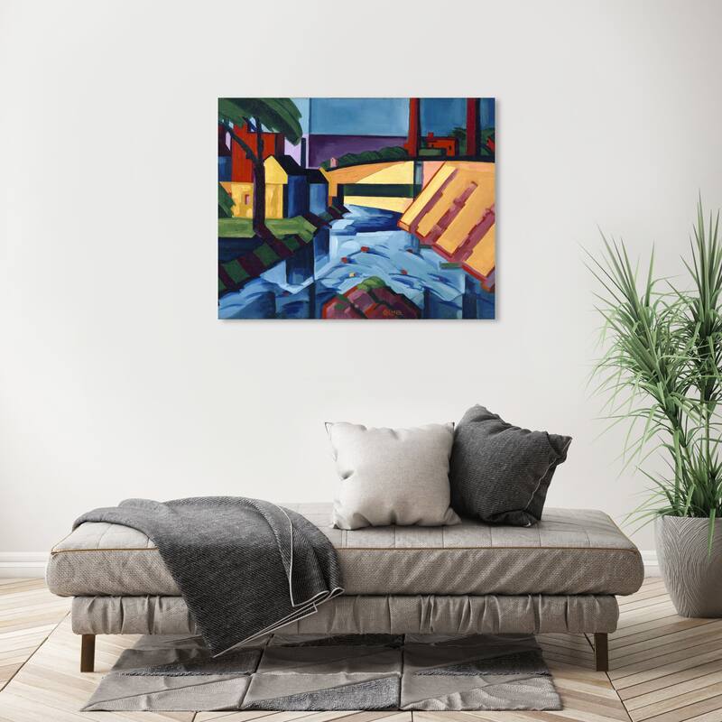 Wynwood Studio Canvas Abstract Bluemner - Evening Tones Blue and Modern & Contemporary Wall Art Canvas Print - 30 x 36