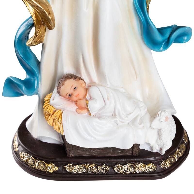 Angel Gloria, Baby Jesus and Lamb Christmas Decoration - 9"