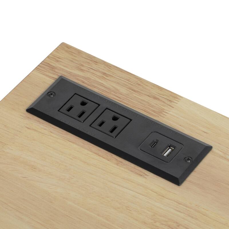 59.3" Rolling Kitchen Island with Storage 2 Pull Out Cabinet Organizers & Rubber Wood Drop Leaf,Trash Can Storage,Power Outlet