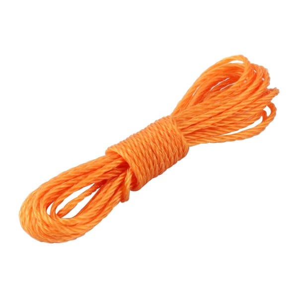 Household Outdoor Nylon String Clothes Line Clothesline Orange 5m