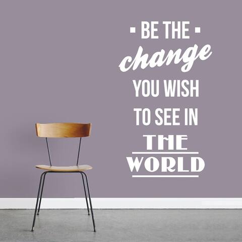 Be The Change 15-inch x 24-inch Vinyl Wall Decal