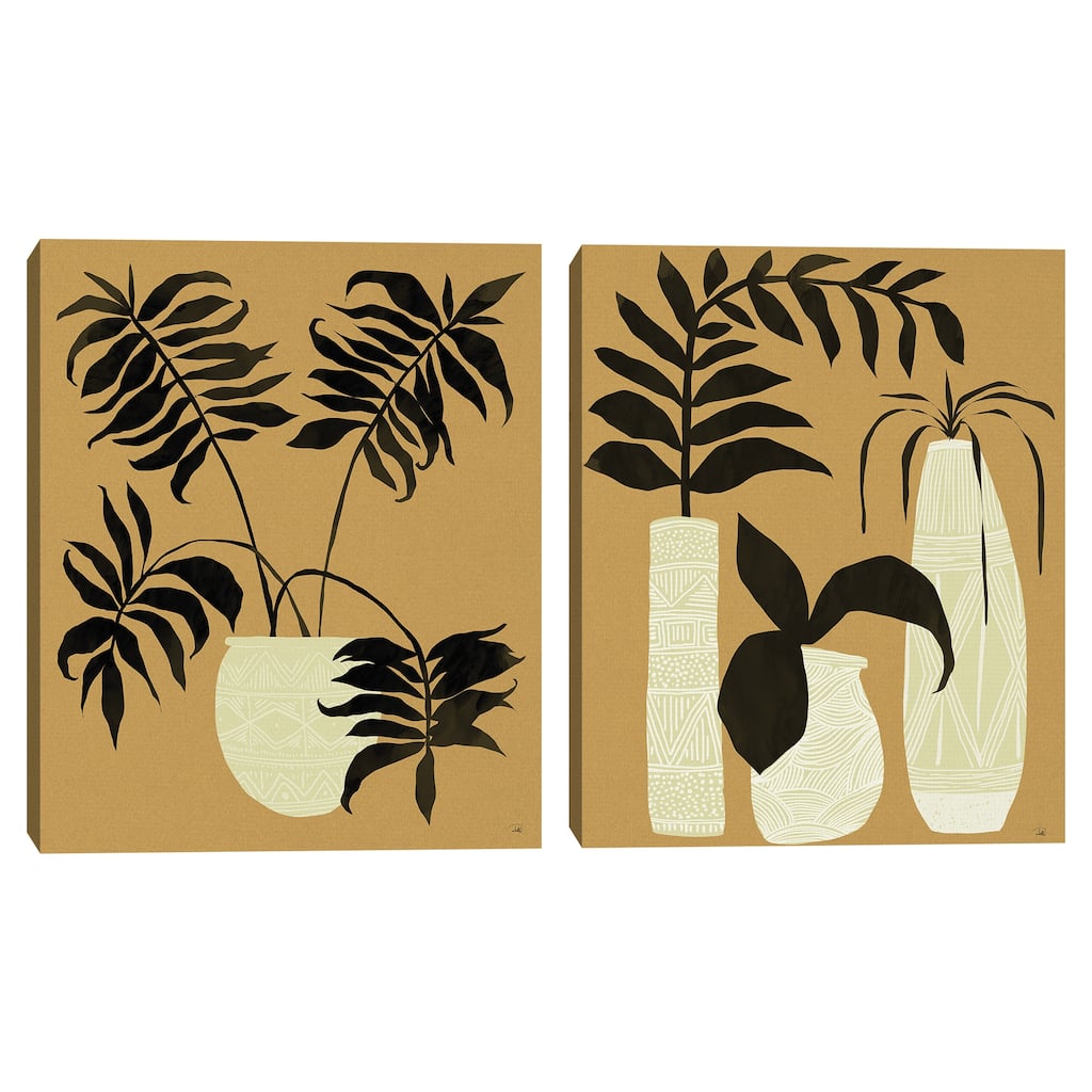 Simple Clay Day I Gold, Simple Clay Day II Gold by Belle Maison Canvas Art Prints