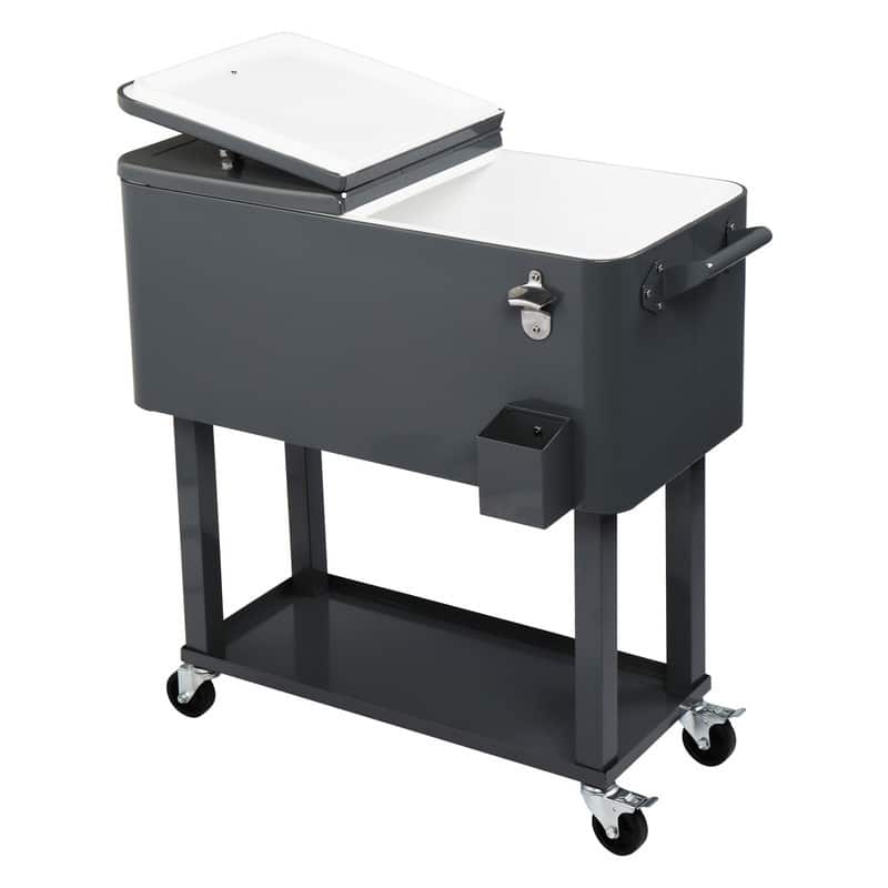 80QT Iron Spray Cooler with Shelf