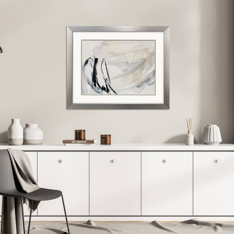 Paragon Indigo Markings I Framed Art - Plastic