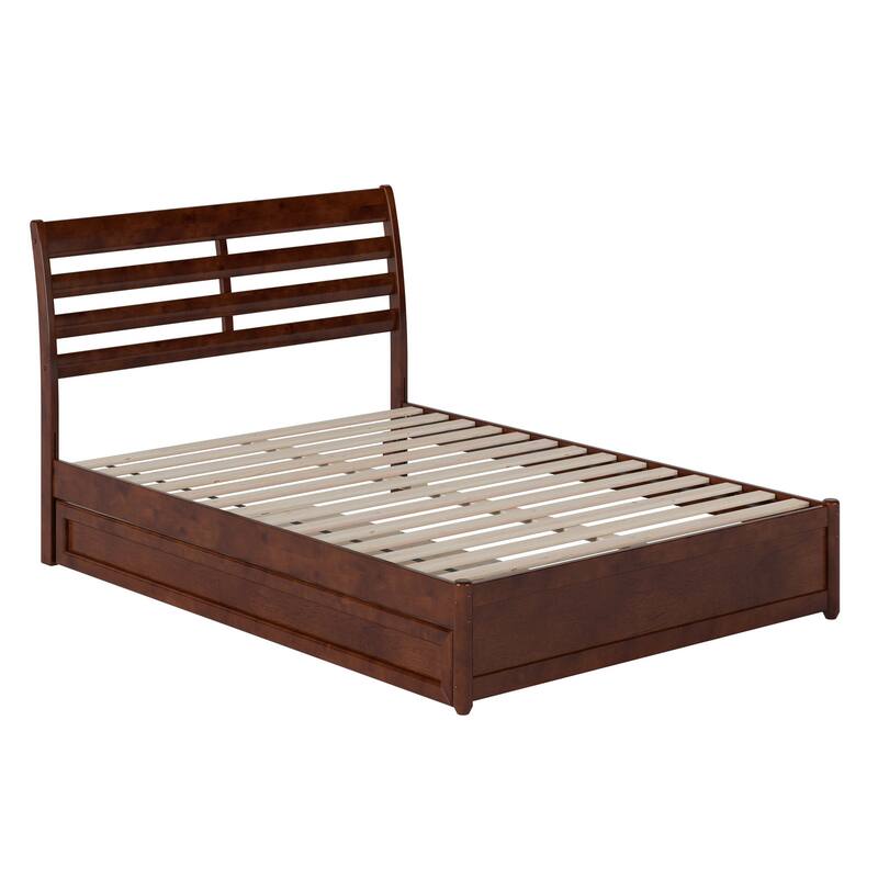 Emelie Platform Bed with Panel Footboard and Twin Trundle