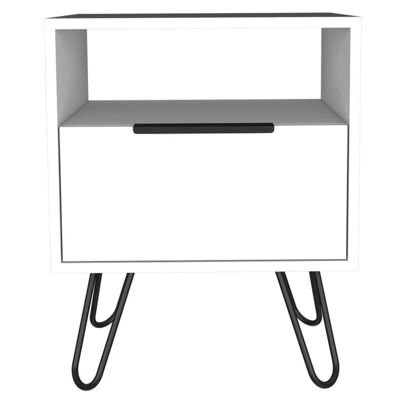 Modern Nightstand with 1 Drawer and 1-Shelf End Table Side Table Night Stand Bedside Table for Bedroom, Living Room