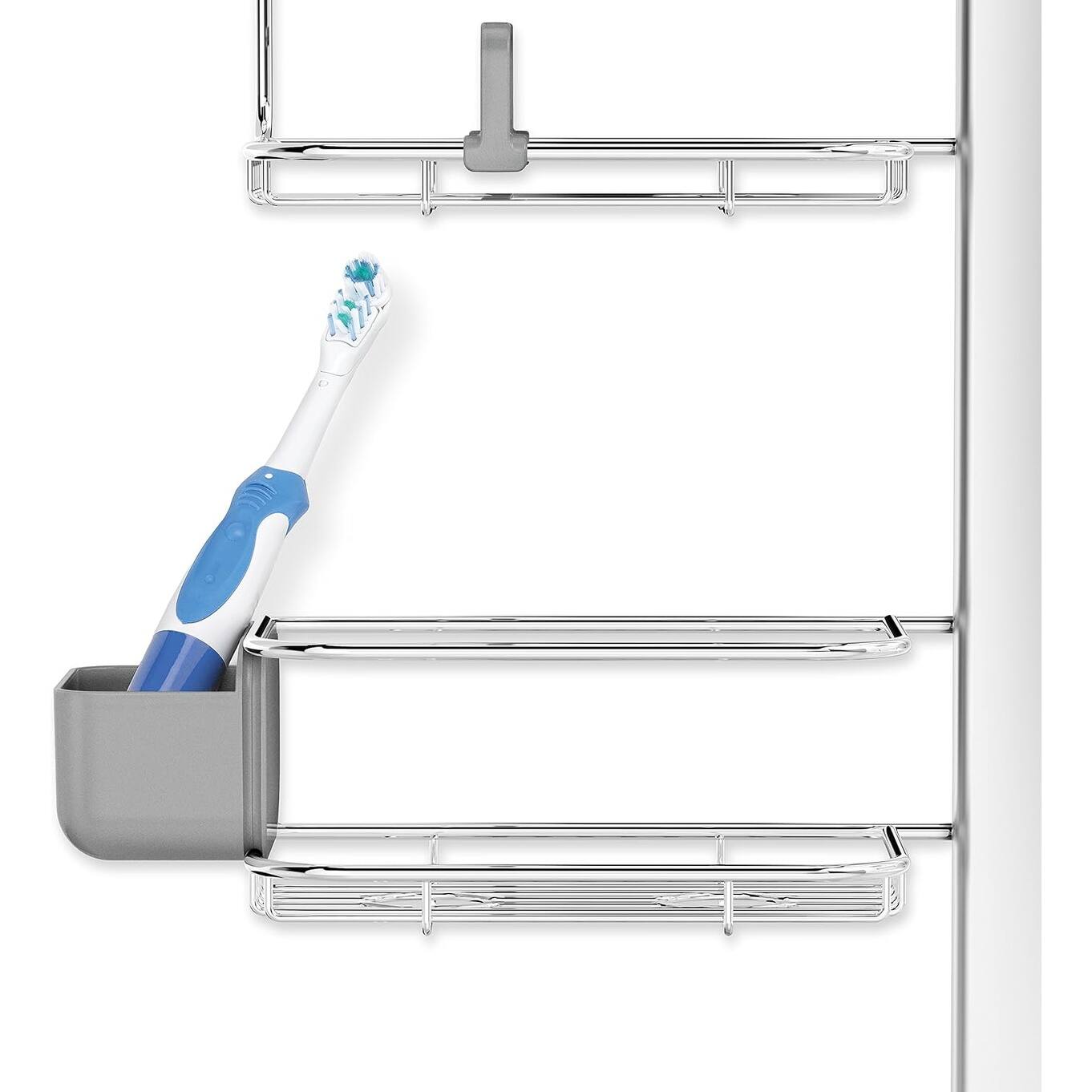 Adjustable and Extendable Shower Caddy, Stainless Steel and Anodized