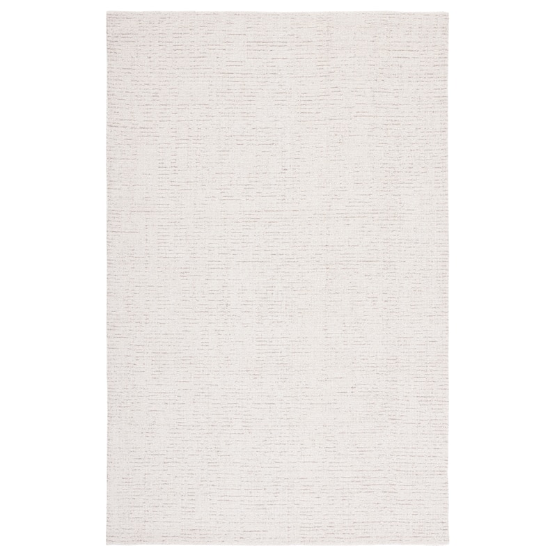 SAFAVIEH Handmade Abstract Lottie Modern Wool Rug - 6' Square - Ivory/Beige - Square