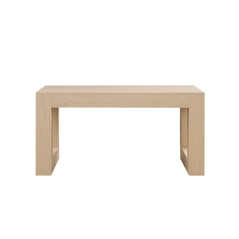 Farmhouse Kitchen Dining Table for 4-6 People, Rectangular Dining Table, Kitchen with Sturdy Wood Legs Farmhouse Full MDF Trim