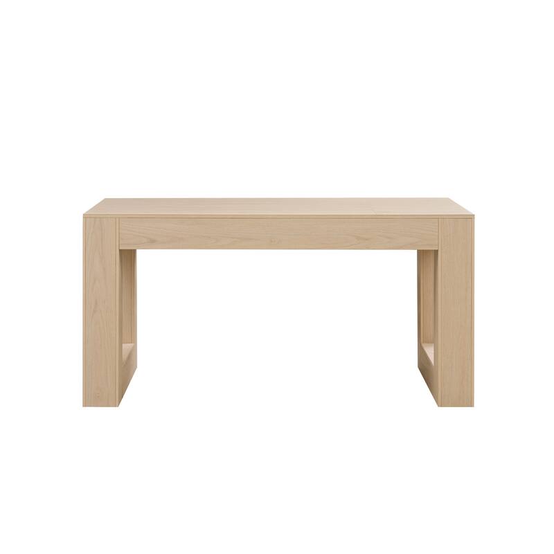 Farmhouse Kitchen Dining Table for 4-6 People, Wooden Rectangular Dining Table, Dining Table with Sturdy Wood Legs
