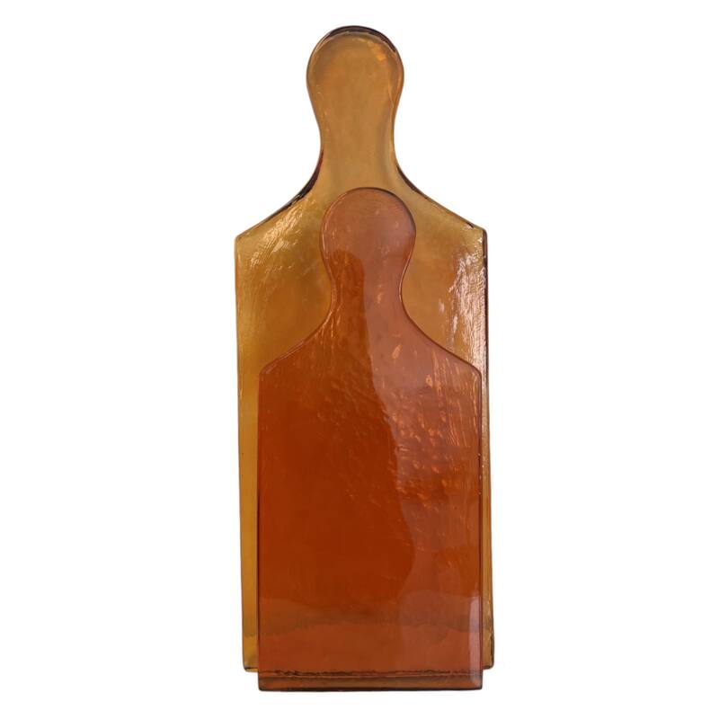 Med. Rectangular Recycled Glass Serving Board Dia 5" & W 11.3" Clear