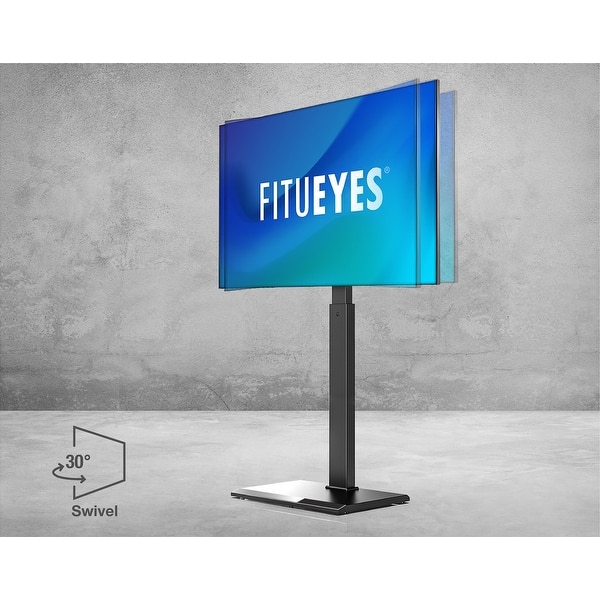 dimension image slide 2 of 4, FITUEYES Iron Base Swivel Floor TV Stand Mount for TVs Up to 55 - 26 -55 INCHES