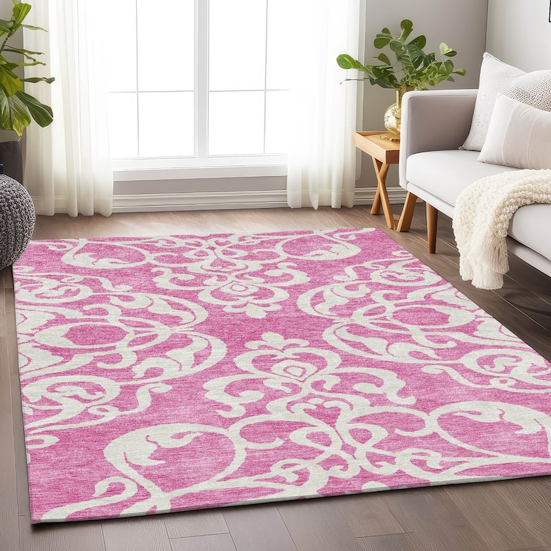 Premium Washable Super Soft Traditional Prince Mayfield Rug - Blush - 8' x 10'