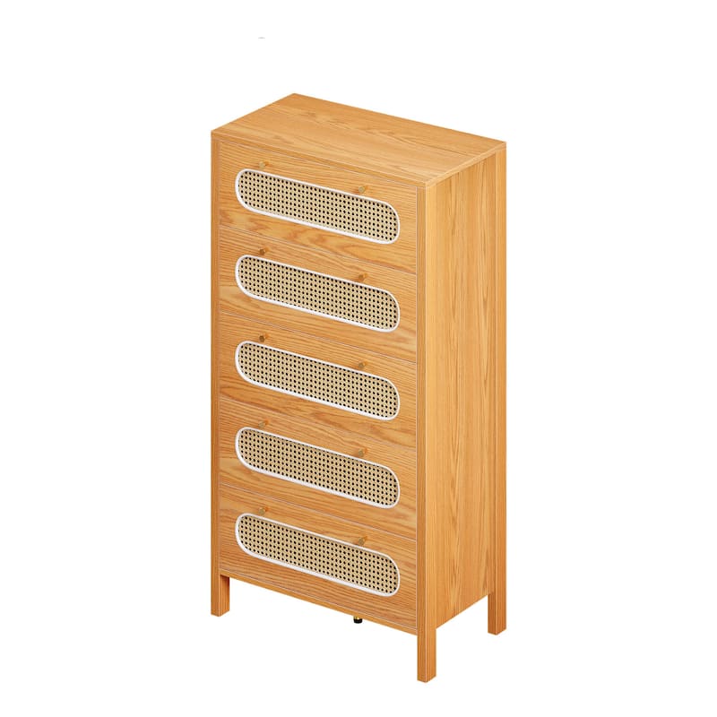 Moasis 5 Drawer Rattan Dresser