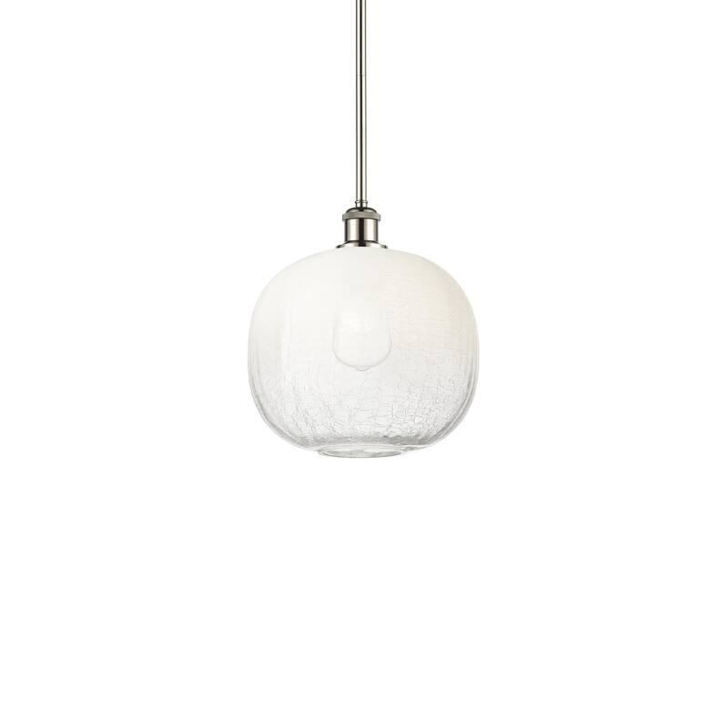 Innovations Lighting 516-1S-12-11 Brookhaven Sphere Pendant Brookhaven - Polished Nickel / Opal