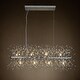 preview thumbnail 5 of 5, 9/12 Light Island Chrome Fireworks Linear Crystal Chandelier