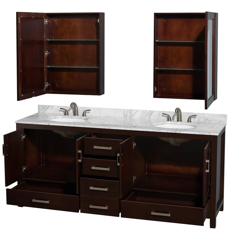 Wyndham Collection WCS141480DUNOMED Sheffield 80" Free Standing Double