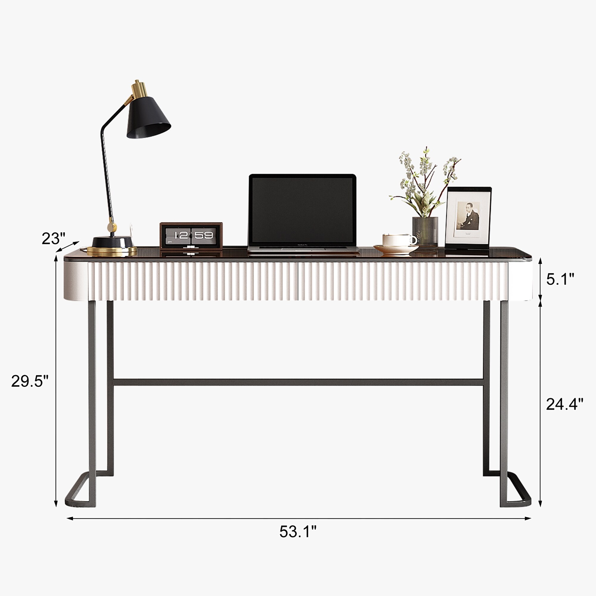 Home Office Desk, Computer Desk with USB Intelligent Socket (53IN)