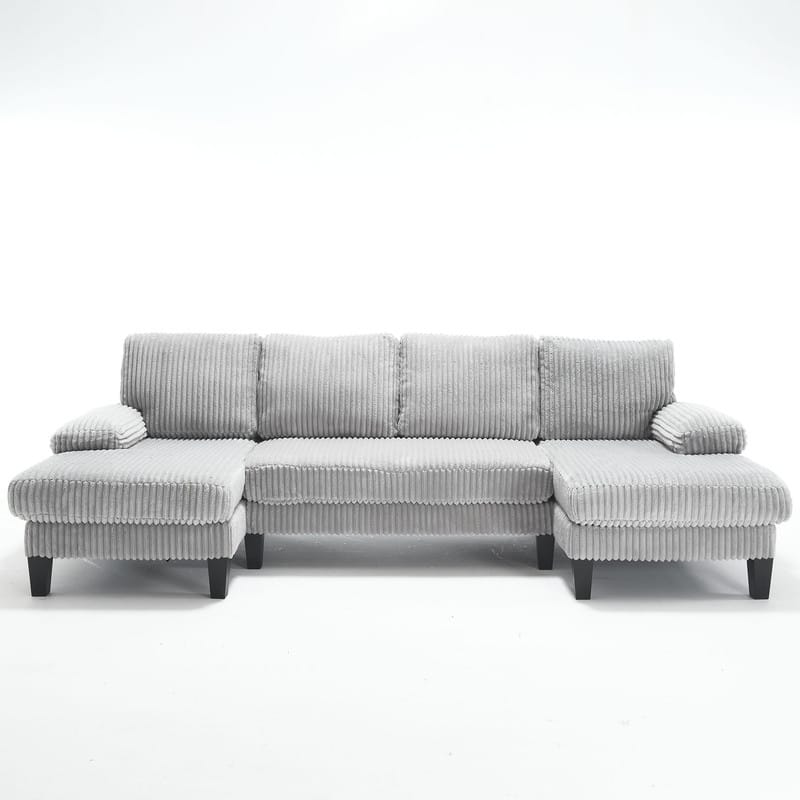 4-Seat U-Shaped Sectional Sofa with Double Chaise