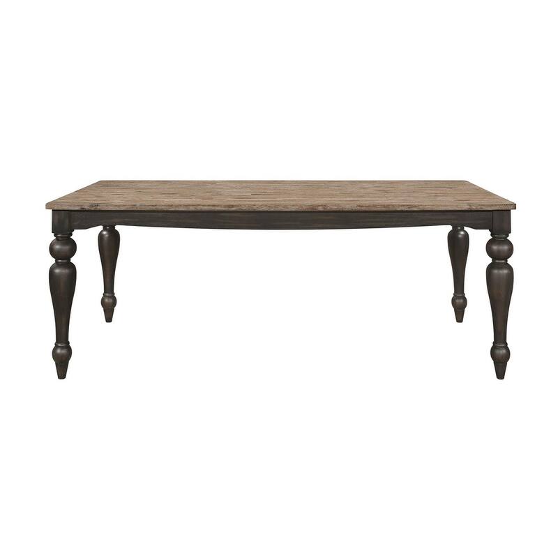 Kyle Brown Brushed and Charcoal Sandthrough 7-piece Dining Set