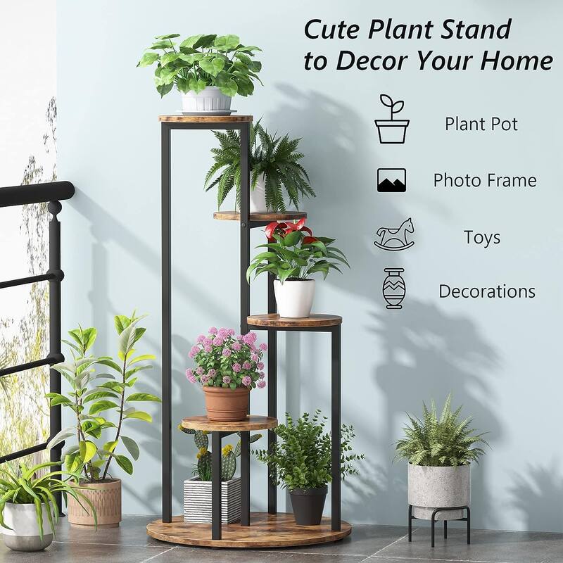 4-Tier Corner Plant Stand Shelf Indoor