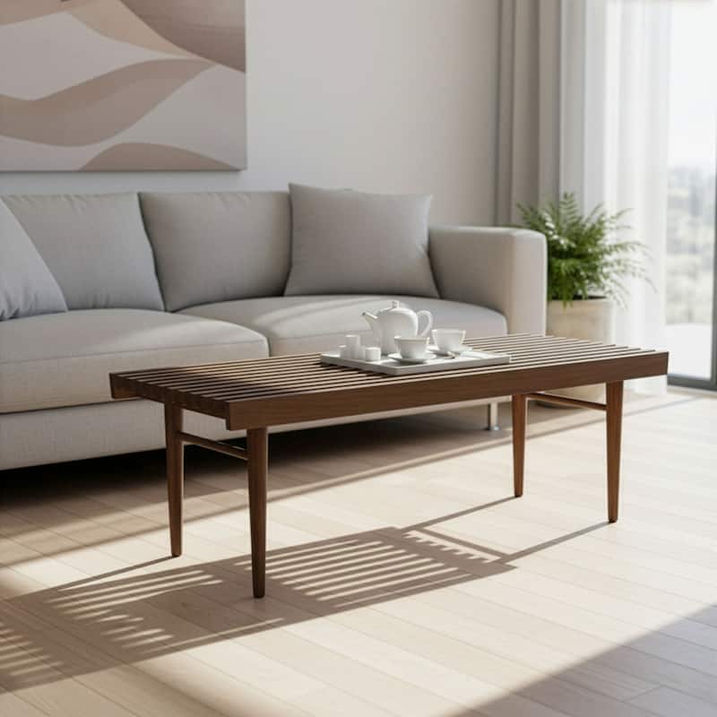 Baird Slatted Wooden Bench