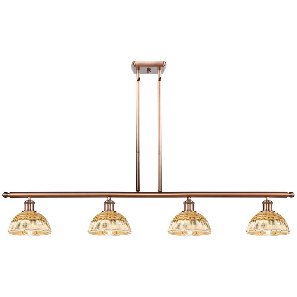 Innovations Lighting Endless Possibilities Ballston - Bristol Natural II - 4 Light 48" Stem Hung Island Light with 8" Shades