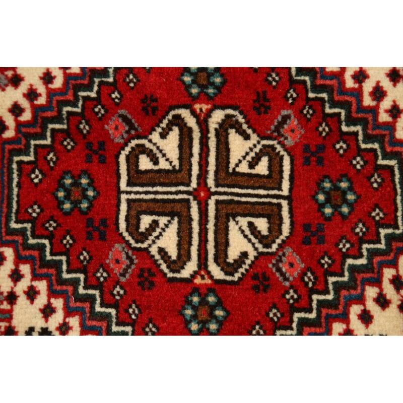 Vegetable Dye Tribal Abadeh Persian Wool Area Rug Handmade Carpet - 3'5" x 5'1"