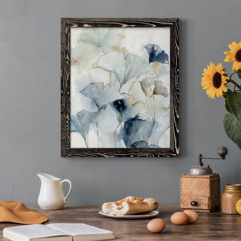 Indigo Ginkgo I-Premium Framed Canvas - Ready to Hang