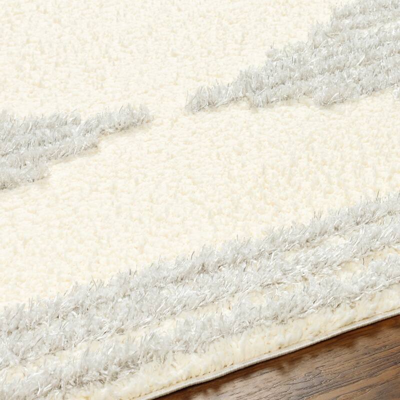 Livabliss Everton Boho Diamond Plush Area Rug