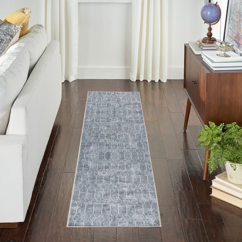 New Concept Washables Indoor only Geometric Machine Washable Area Rug
